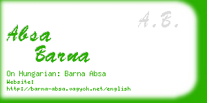 absa barna business card